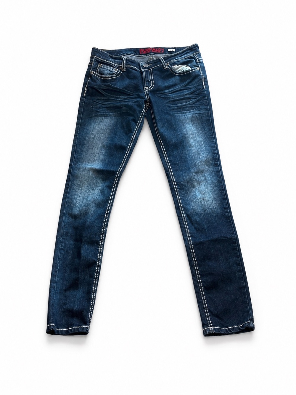 Bongo Y2K Skinny Jeans Size 11 Dark Wash Stretch Thick Stitch Pockets